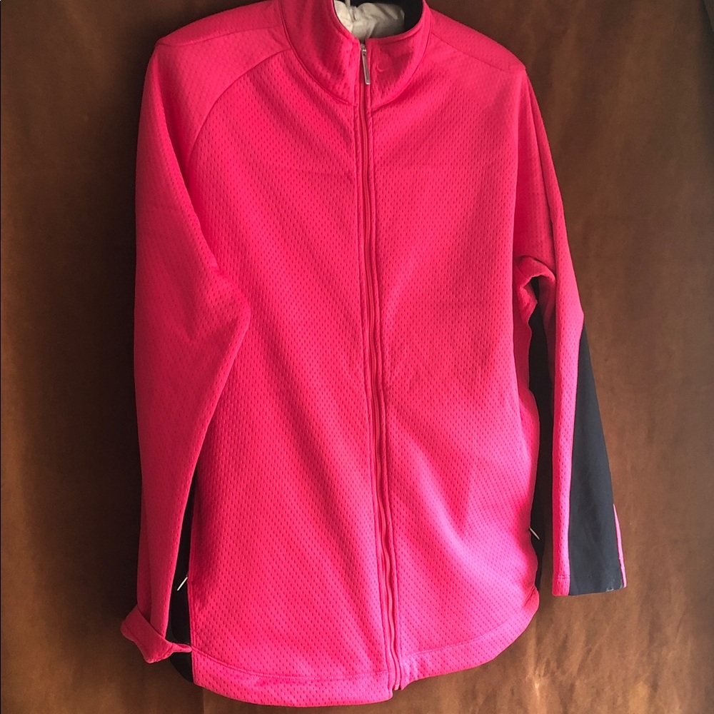 Nike Pink Full-Zip Lightweight Jacket with Black Accents